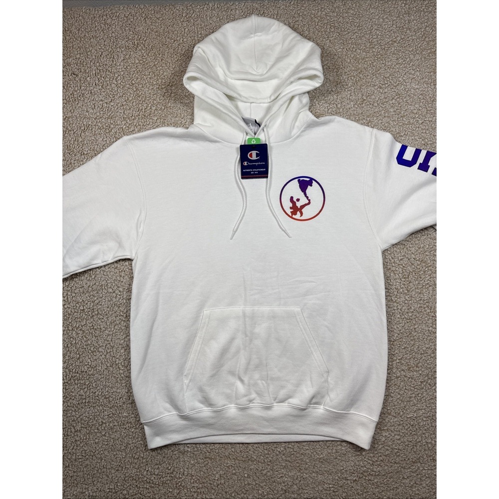 NEW Champion Men's M White Pullover Hoodie Lake Okoboji Iowa NWT Sweatshirt